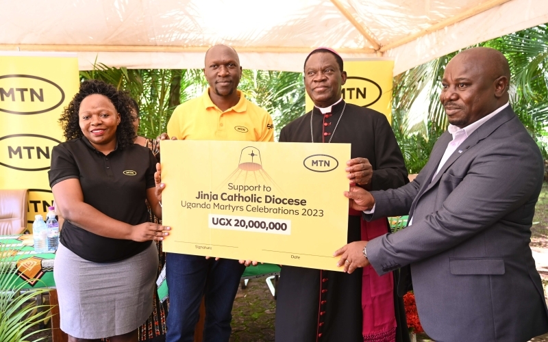 MTN Uganda Contributes to Catholic and Anglican Churches Ahead of Martyrs Day Celebrations