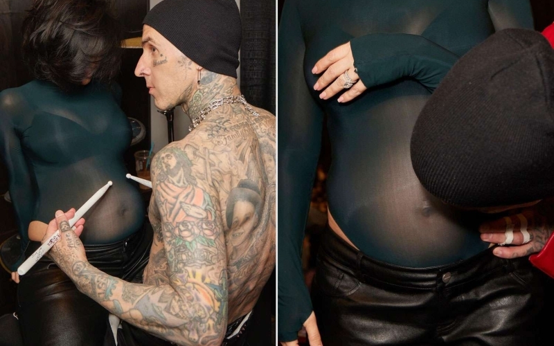 Kourtney Kardashian pregnant, expecting with Travis Barker