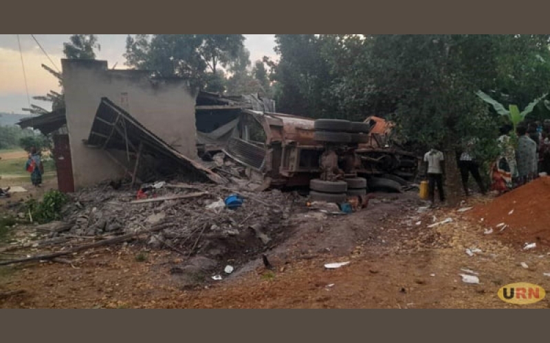 Truck rams into three houses killing 2 people in Kanungu District