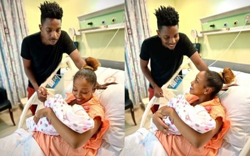 Eric Omondi, his lover Lynne welcome their first child
