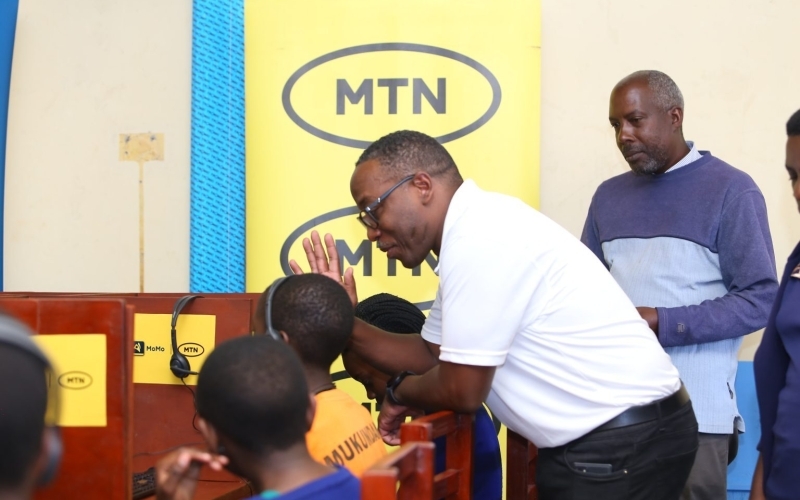 MTN Foundation enhances digital skills training at Hornby High School Junior with a Shs150 million computer lab