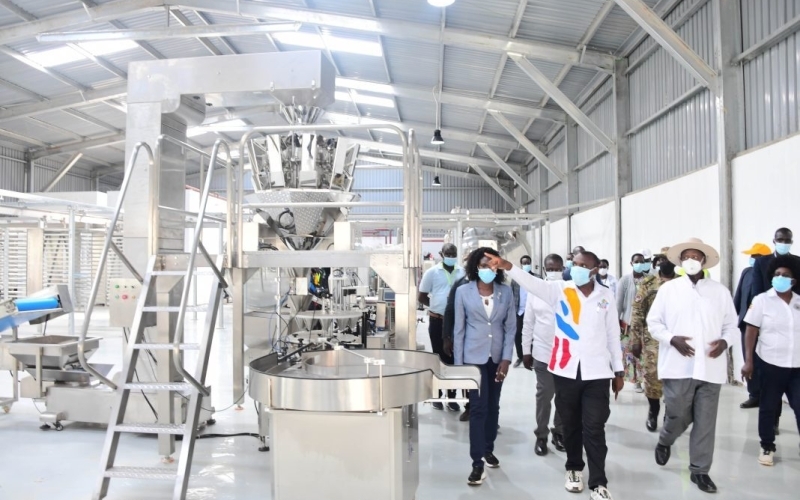 President Museveni Inspect Progress of Inspire Africa Coffee Factory Project