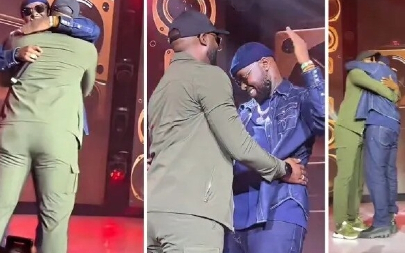Eddy Kenzo, Hamza Ssebunya Cuddle At Serena Hotel