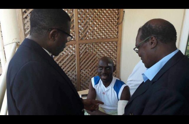 Buganda Katikiro Charles Peter Mayiga Visits SK Mbuga At Nakasero Hospital