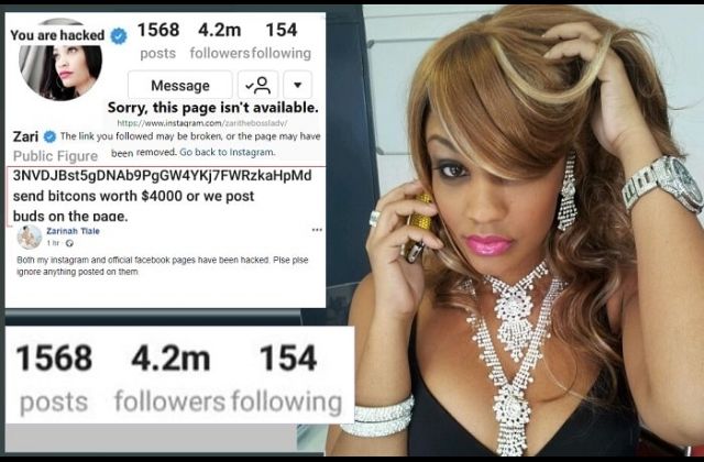 Hackers Temporarily Hijack Zari's Instagram account