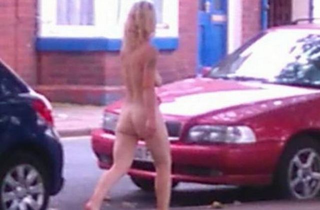 Naked Woman Pictured Bravely Walking Near A Church