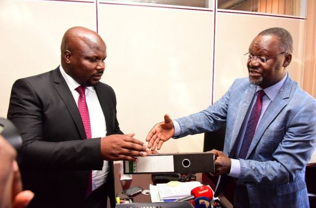 Finally; Katuntu hands over COSASE to Munyagwa