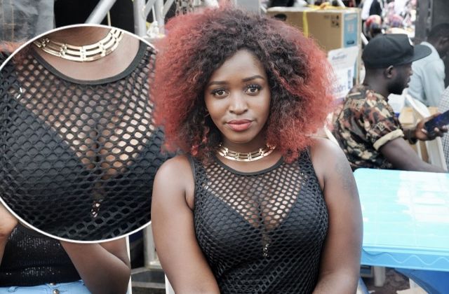 Winnie Nwagi Flaunts Jaw-dropping Cleavage in Plunging Fishnet