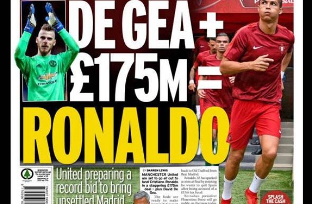 Football Gossip: Ronaldo Set To Join Utd, De Gea For Madrid ... And So Much More