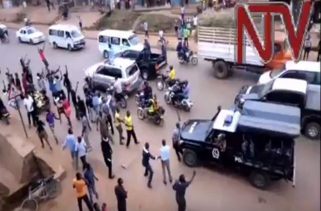 Shock Video Of Police Van Knocking Besigye Supporter Goes Viral
