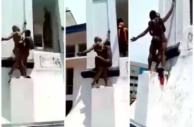 Man Caught On Camera Having Sex With A Female Statue!