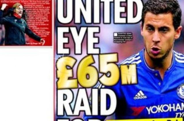 Manchester United Table £65m For Chelsea playmaker Eden Hazard