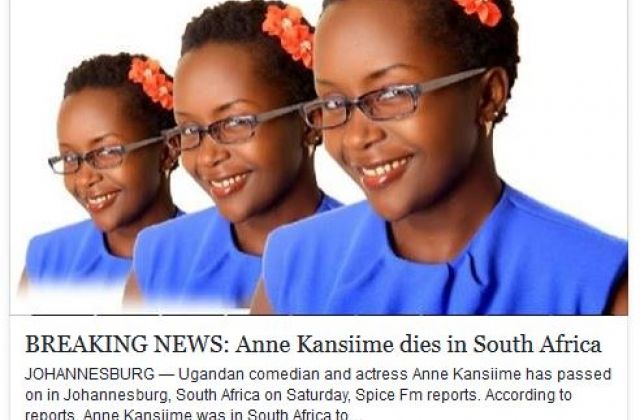 Anne Kansiime Reveals She Is Still Alive, Quashes Death Rumors