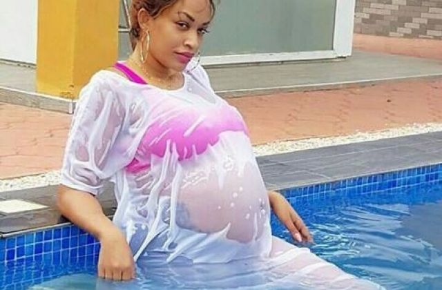 Zari Flaunts Baby Bump in a White See-Through Outfit—Photos