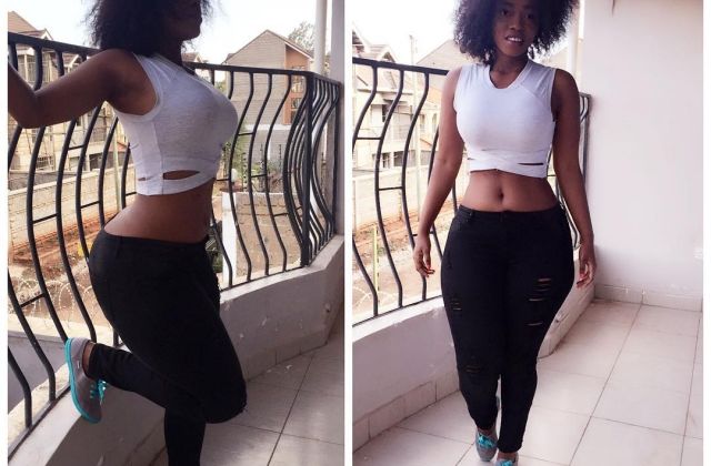 Kenyan Socialite Corazon Kwamboka Shows Off Her Juicy Curves.