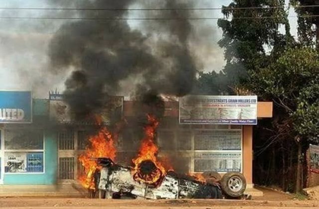 Arrogant driver cheats death from mob in Nansana