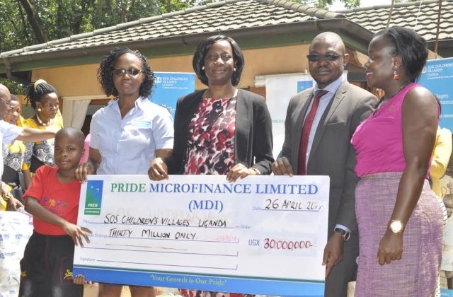 Pride Microfinance Uganda partners with SOS Uganda to Support Children