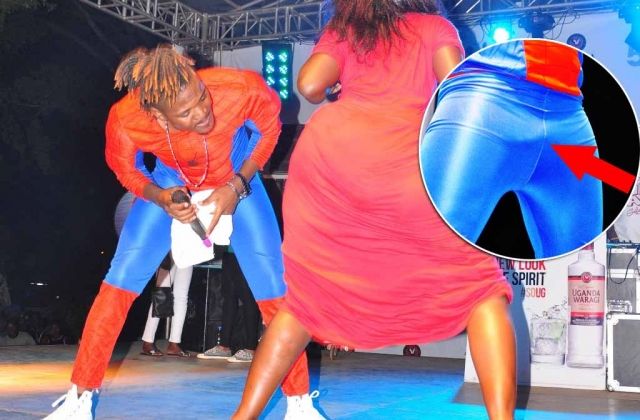 DJ Micheal Gets A Massive Erection On Stage ... Dancing with the famous Ass-Gifted Lady!
