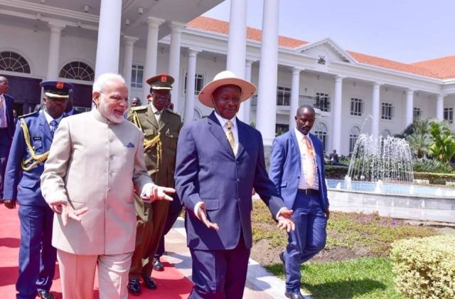 Indian Premier Modi arrives for first visit to Uganda in 21 years