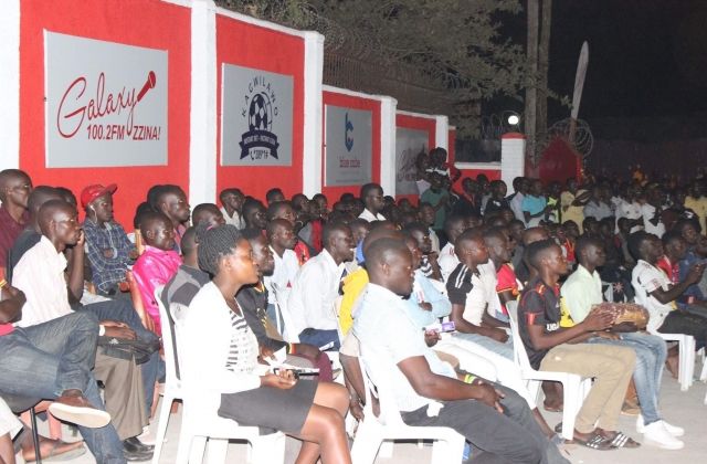 Photos — Crowds Flock Galaxy Fm Premises To Watch Uganda Cranes Match