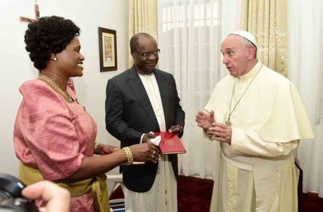 Kabaka Ronald Muwenda Mutebi II Star Struck As He Meets Pope Francis