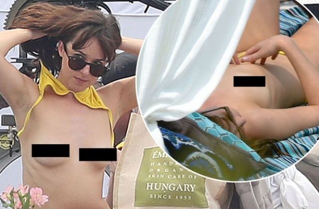 Dakota Johnson Goes Topless On ‘Fifty Shades’ Set — Bares Breasts In Sexy Beach Scene