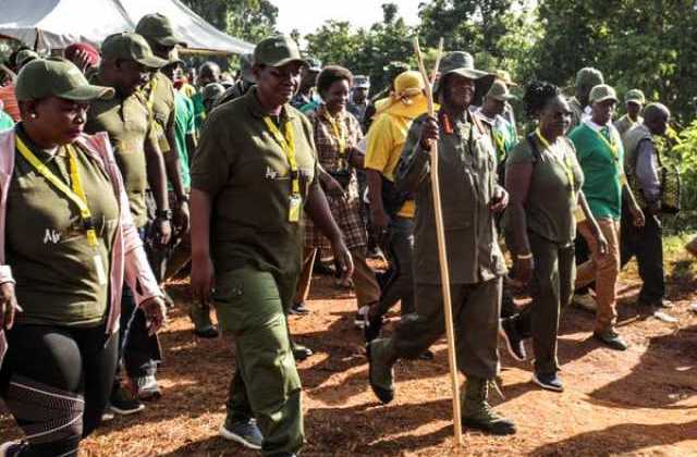 Day Three of The Africa Kwetu Walk, Museveni Treks from Bukomero to Ndiraweru