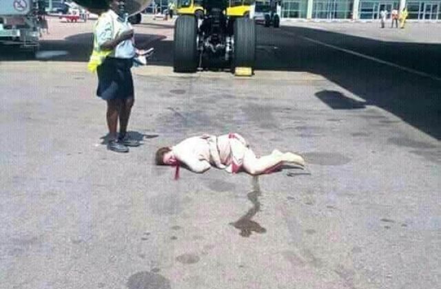 Tragedy as Air Hostess Falls off plane at Entebbe