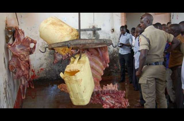 Drama as Angry Muslims destroy meat in Gulu over illegal slaughter of animals