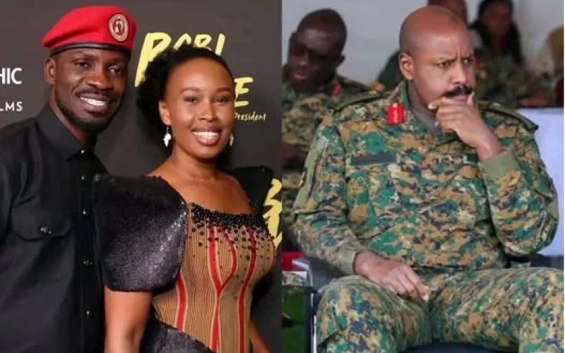Barbie Kyagulanyi, Muhoozi Kainerugaba Fight Over Bobi Wine's Balls