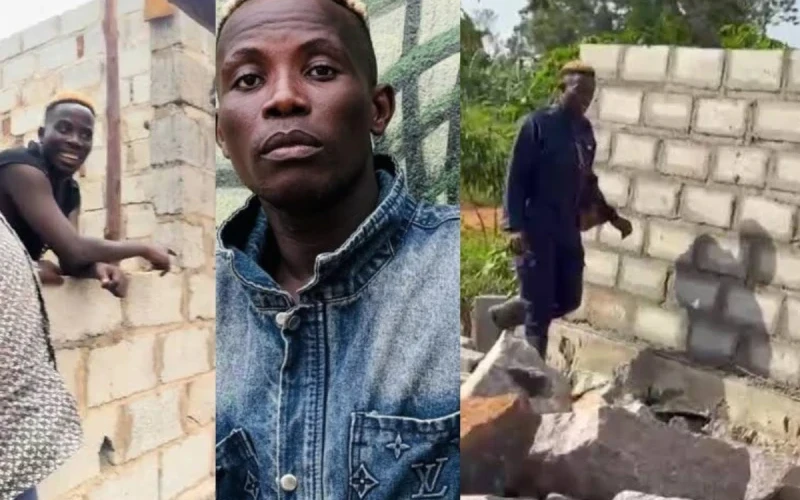 Lil Pazo Gives Fans Glimpse of Ongoing House Construction